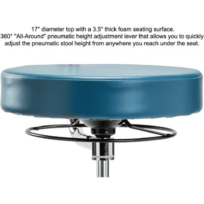 Tabouret à hauteur réglable avec accoudoir et repose-pieds