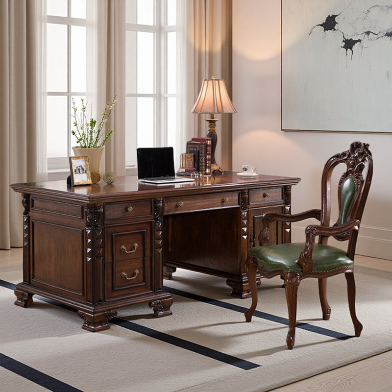 American country style desk and chair set