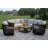 Aniston 5-piece Teak & Black Rope Outdoor Seating Set With Swivel Chairs And Sunbrella Cushions