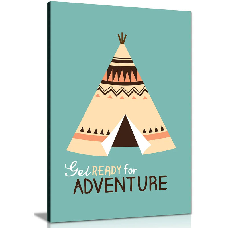 Cherokee Wigwam Adventure - Wrapped Canvas Print, 31cm H x 20cm W