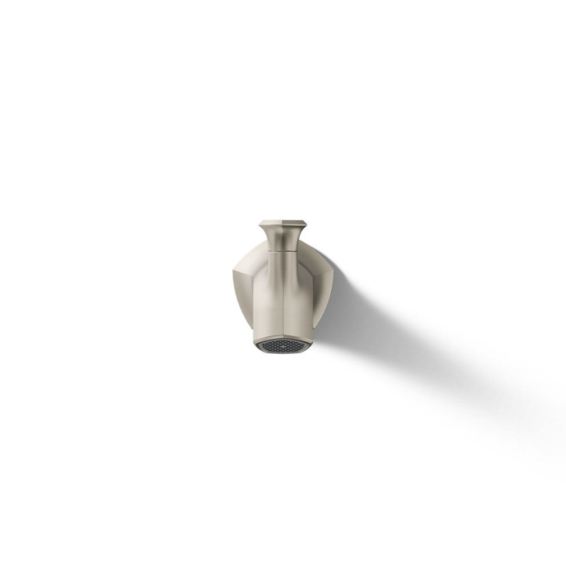 Wall-Mount 8 In. Diverter Bath Spout With Straight Design, Vibrant Brushed Nickel