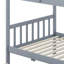 Lit superposé simple au-dessus de simple en bois d'hévéa avec 2 tiroirs, convertible en 2 lits simples-1009360195