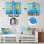 Jaune et vert jonquilles Daylight - ensemble de 2 jonquilles murales en métal-229924439