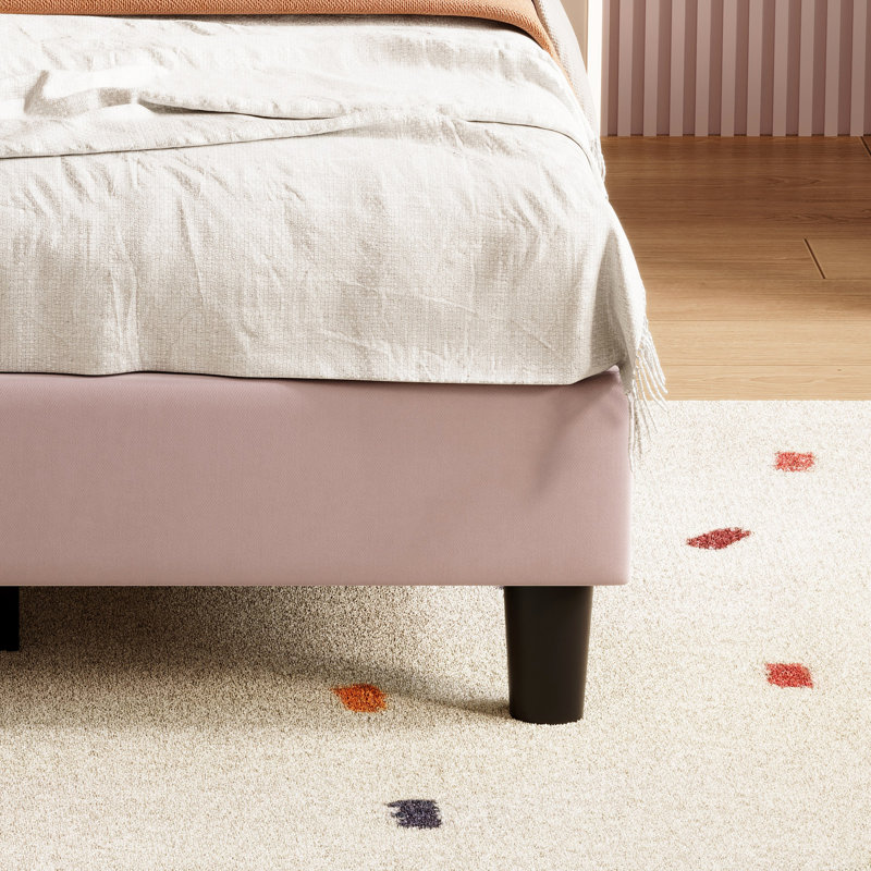 Solid Wood Bed, Pink