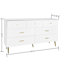Commode 7 tiroirs, grande commode, armoire d'appoint