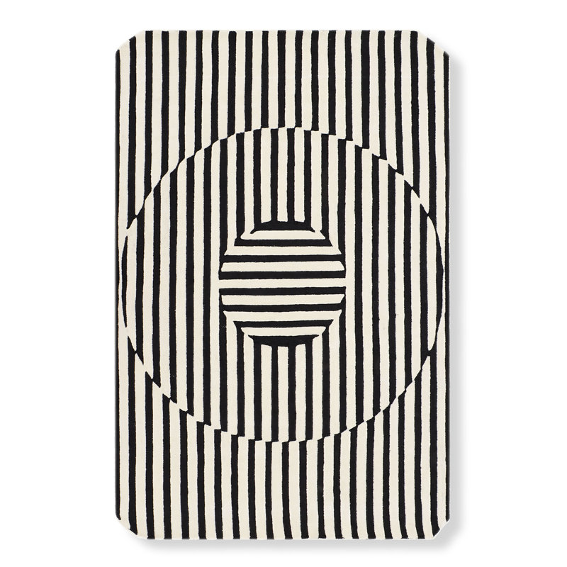 Abstractions Hand Tufted Indoor Rug, Rectangle 5' x 8'