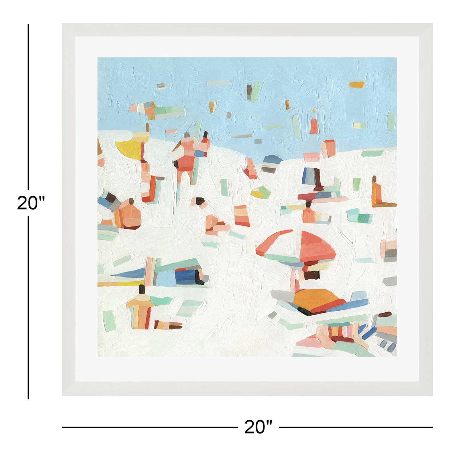 Summer Confetti III by Emma Scarvey, White, 20"H x 20"W