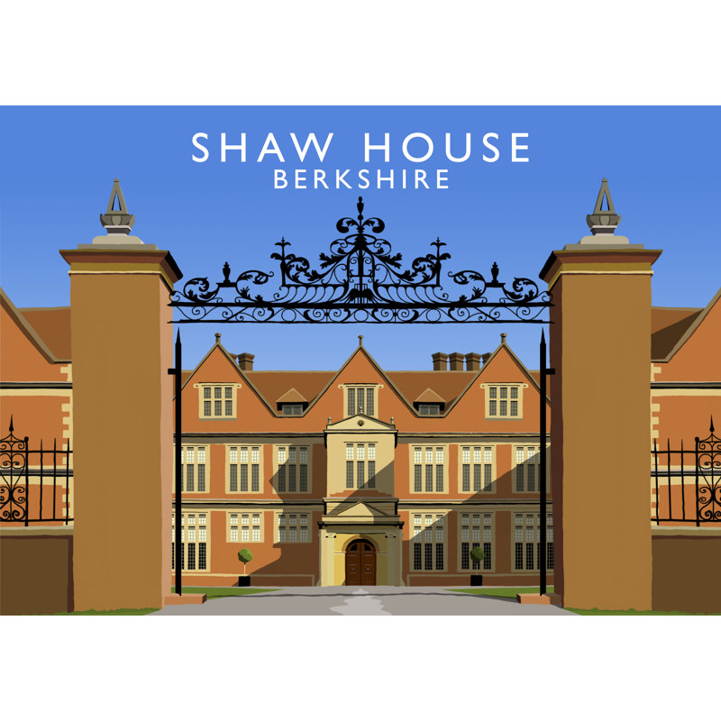 'Shaw House' by Richard O'Neil - Print, 30 cm H x 40 cm W x 1 cm D, No Frame