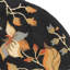 Emrick Blossom Hand Hooked Wool/Cotton/Latex Floral Rug in Black/Brown-22463490