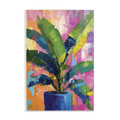 Modern Bright House Plant Wall Plaque, design by LSR Design Studio
