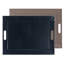 Plateau de service et napperon convertible 2-en-1 Freeform Freeform, similicuir de qualité supérieure - plateau repose-pieds, plateau de canapé et plateau de recouvrement avec poignées, réversible - bleu et taupe-1583432115-1600884451