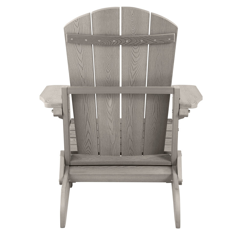 Chaise Adirondack pliante Hurley Morphew, Weathered Grey Oak