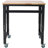 Workbench - 35" Wide Rolling Workbenches For Garage - Adjustable Height, Workshop Tool Bench, Metal With Rubber Wood Top ,Black Hafafaertone Leg