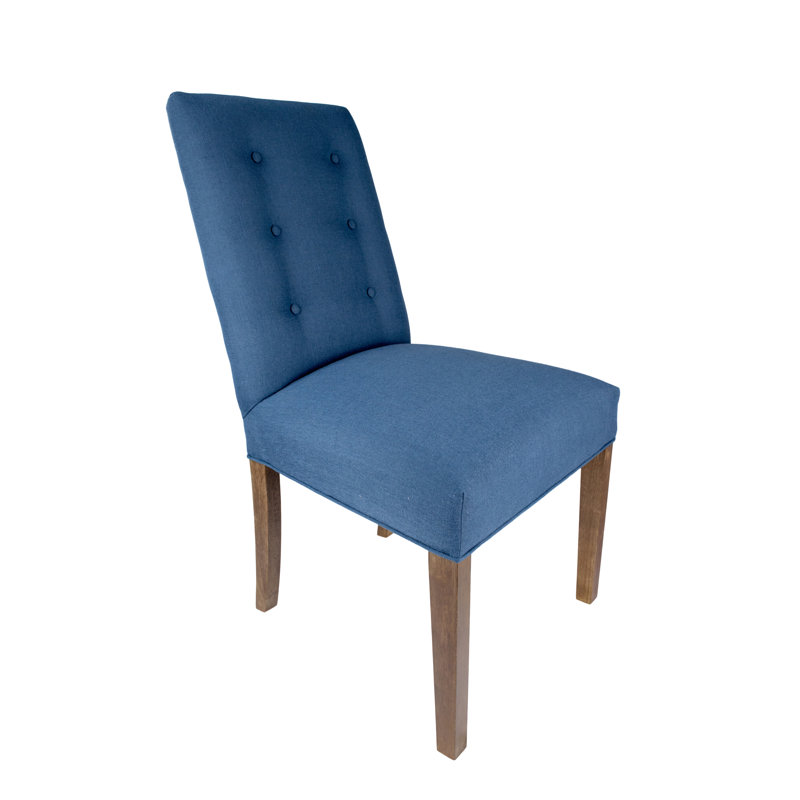 Earles 19'' H Upholstered Dining Chair, Denim