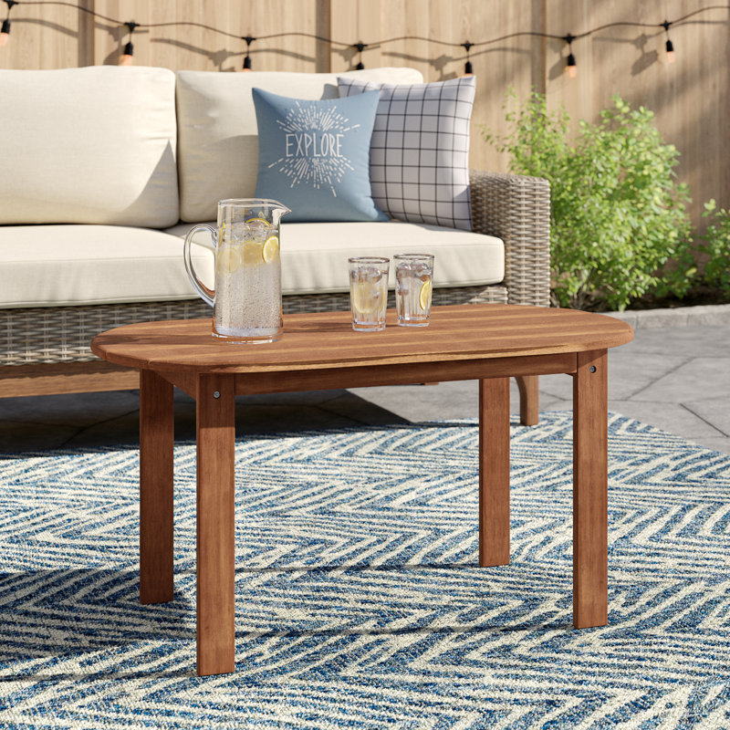 Langport Rectangular Outdoor Coffee Table , 35.24'' in. W 18.11'' in. D, Teak