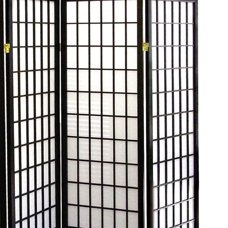 4 cloisons d'intimité de style japonais de 70 po de hauteur avec paravent et 4 panneaux de style japonais
