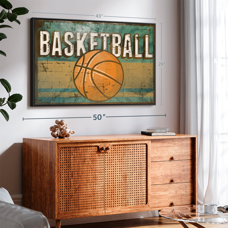 Grunge Basketball Canvas Print
