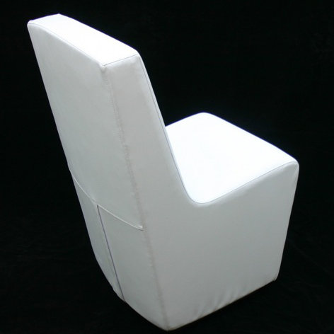 Upholstered Dining Chair, White