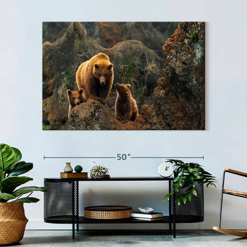 Brampt Bear And Cubs, 34" H x 51" W