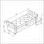 Banc de lit en tissu bleu marine-131203658
