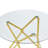 35.4 Inch Round Tempered Glass Dining Table Gold Metal Legs Space Saving Kitchen Dinner Table for 1-4 People