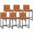 Modern Bar Stools With Back,Upholstered Counter Height Bar Stools Without Handlec Bar Chairs (Set Of 6)