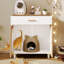 Litière beige et blanche avec matériaux de qualité pour animaux de compagnie - 31 compartiments de rangement