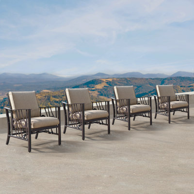 Chaise de patio avec coussins Western
