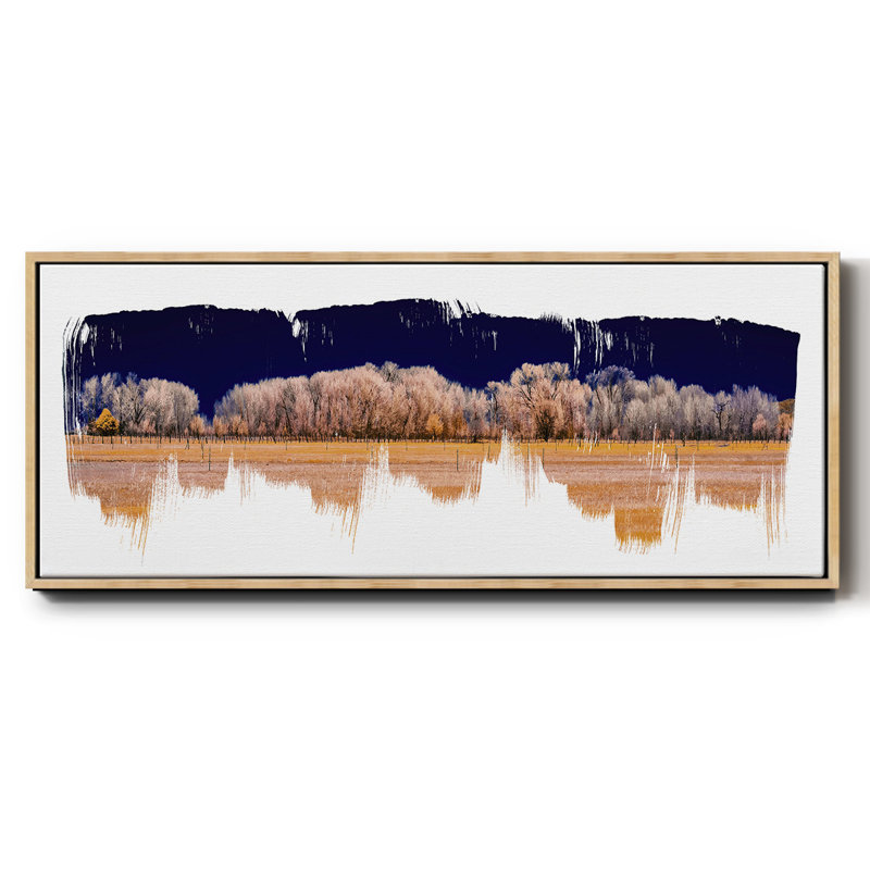 Treeline Panorama- Framed Canvas, 12" H x 30" W