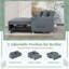 2 Seater Linen Sofa Bed-284399724