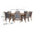 Fleur 8 - Person Wood Patio Dining Set with Round Table