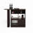 Walnut Modern Bar Cabinet With 6 Storage Boxes And A Rotating Condiment Stand Shelf Cabinet, Walnut, Spaces 2 Glass Doorways