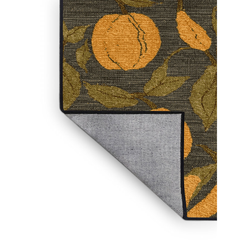 Washable Marula Fruits Area Rug, Square 7'