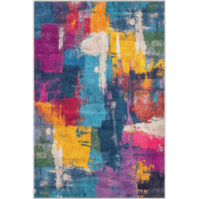 Apollo Abstract Maree Multi Waves Modern Area Rug