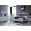 Square Bedroom Nightstand In Silver With Spacious Drawer Configuration And Style Textured Options
