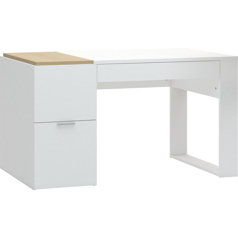 Reba Desk, White/Oak