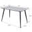 Grey Rectangular 55-Inch Ceramic Top Dining Table