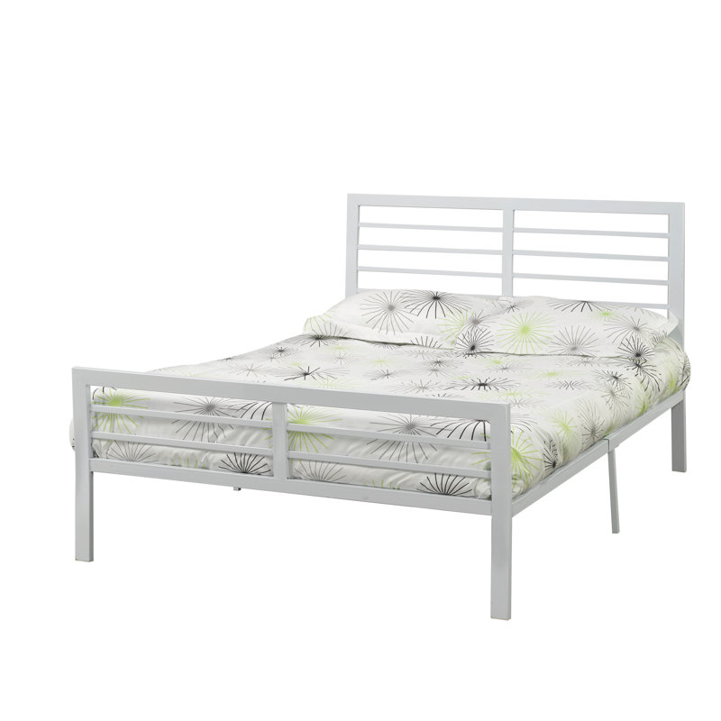 Lit plateforme Kaius, Simple, Blanc