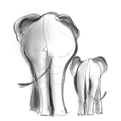 Elephant by Isaxar - Wrapped Canvas Print