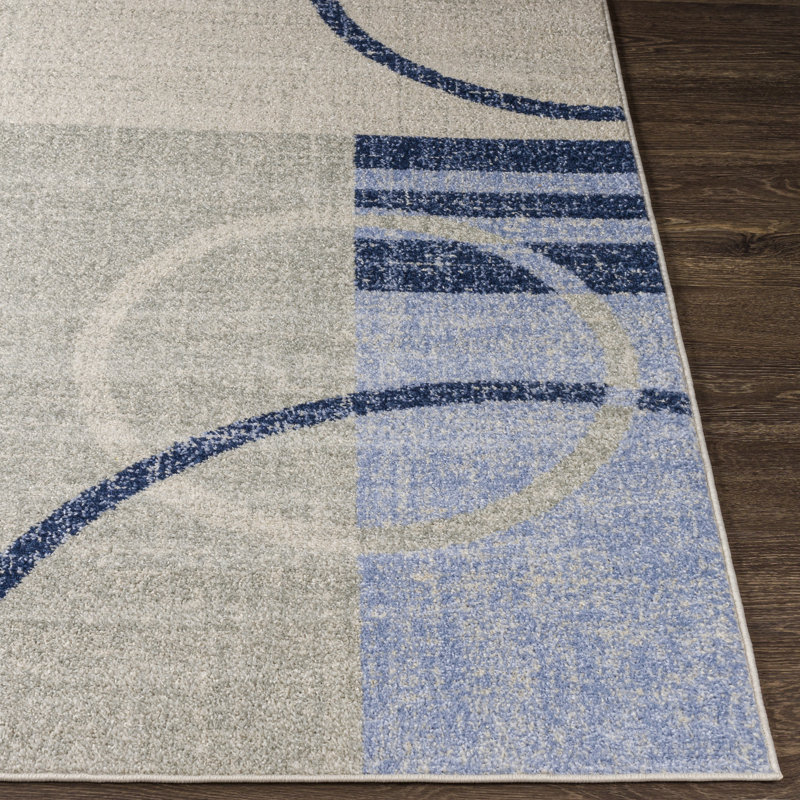Broyles Abstract Indoor Rug, Rectangle 6'7" x 9'