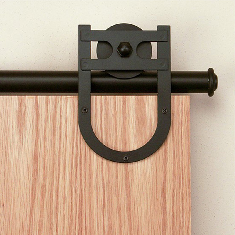 Ensemble de quincaillerie de porte de grange à porte simple American Home Horseshoe