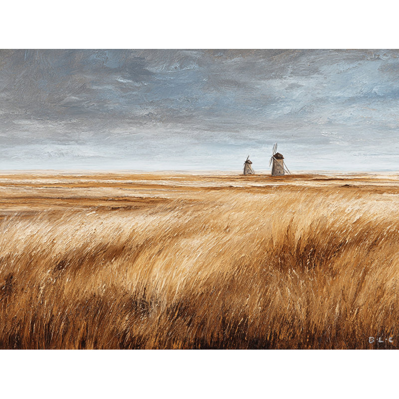 «Windmill Fields II», art mural sur toile tendue, H 16 po x l 24 po