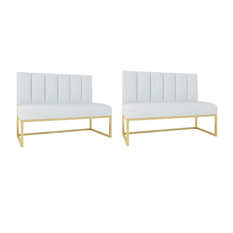Banc rembourré Light Luxury, Blanc