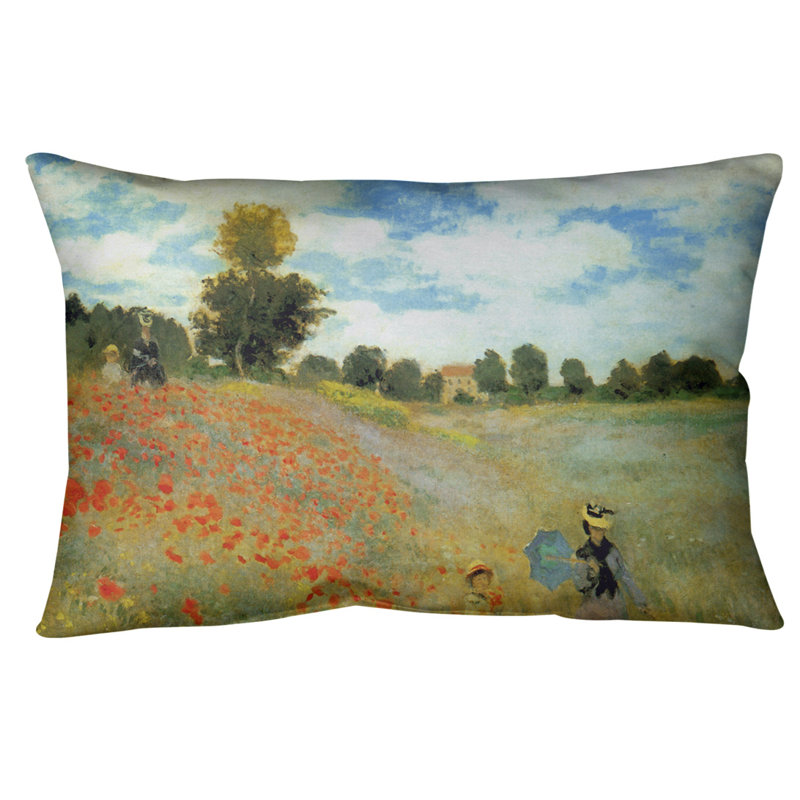 Coussin lombaire monet claude near argenteuil, Sergé de coton