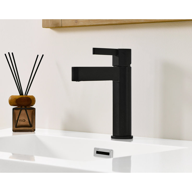 Stila Single Hole Single-Handle Bathroom Faucet , Matte Black