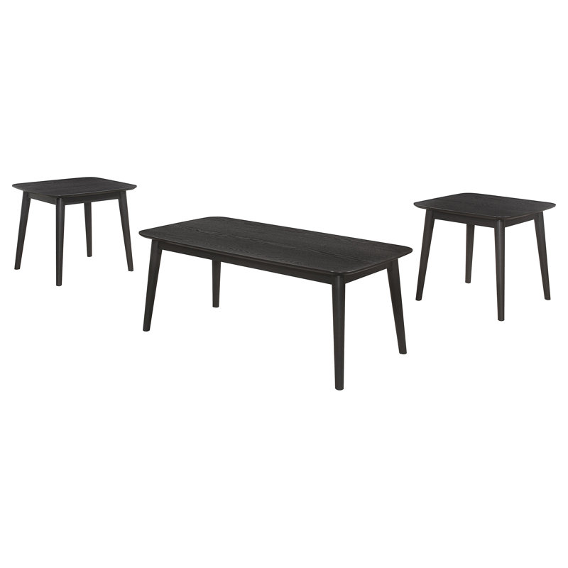 Ensemble de tables basses 3 pièces Bivens avec élégance moderne Mid-Century et fabrication en bois durable