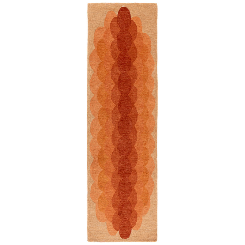 Metro Hand Tufted Wool;Cotton Geometric Indoor Rug, 2'-3" X 8'-0" Runner