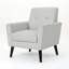 Chaise d'appoint confortable en tissu, design moderne gris clair pour la maison