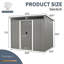 Rangement extérieur 8 pi x 6 pi avec portes coulissantes verrouillables et plaque transparente-125847309