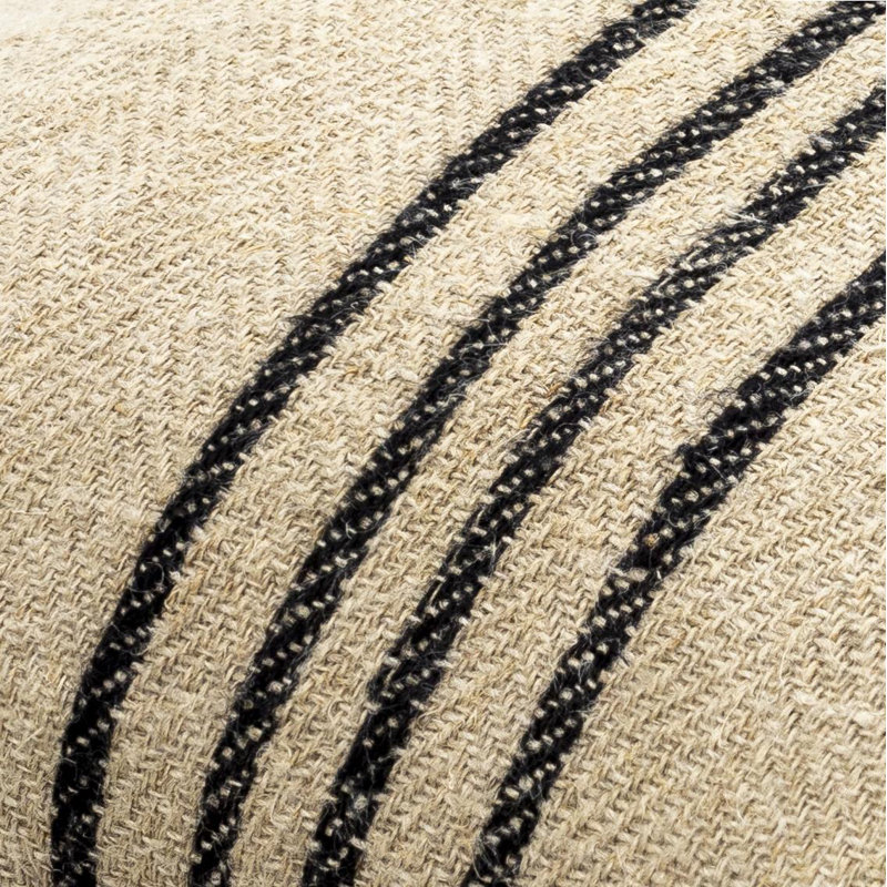 Brett Light Brown and Black Striped 18" Euro Pillow Cover